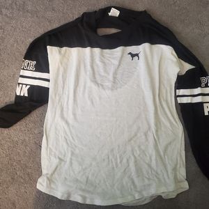 Pink Brand Long Sleeve Shirt w/ Keyhole Back